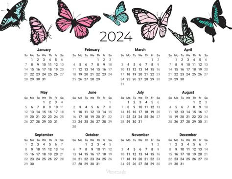  butterfly calendars 2024 goldy karissa