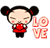 Emoticon amor besos corazones