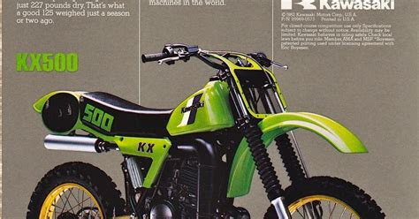 racing cafe vintage brochures kawasaki kx   usa