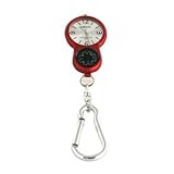 E-Clip, Silver Sunray Dial, Red Alloy Case