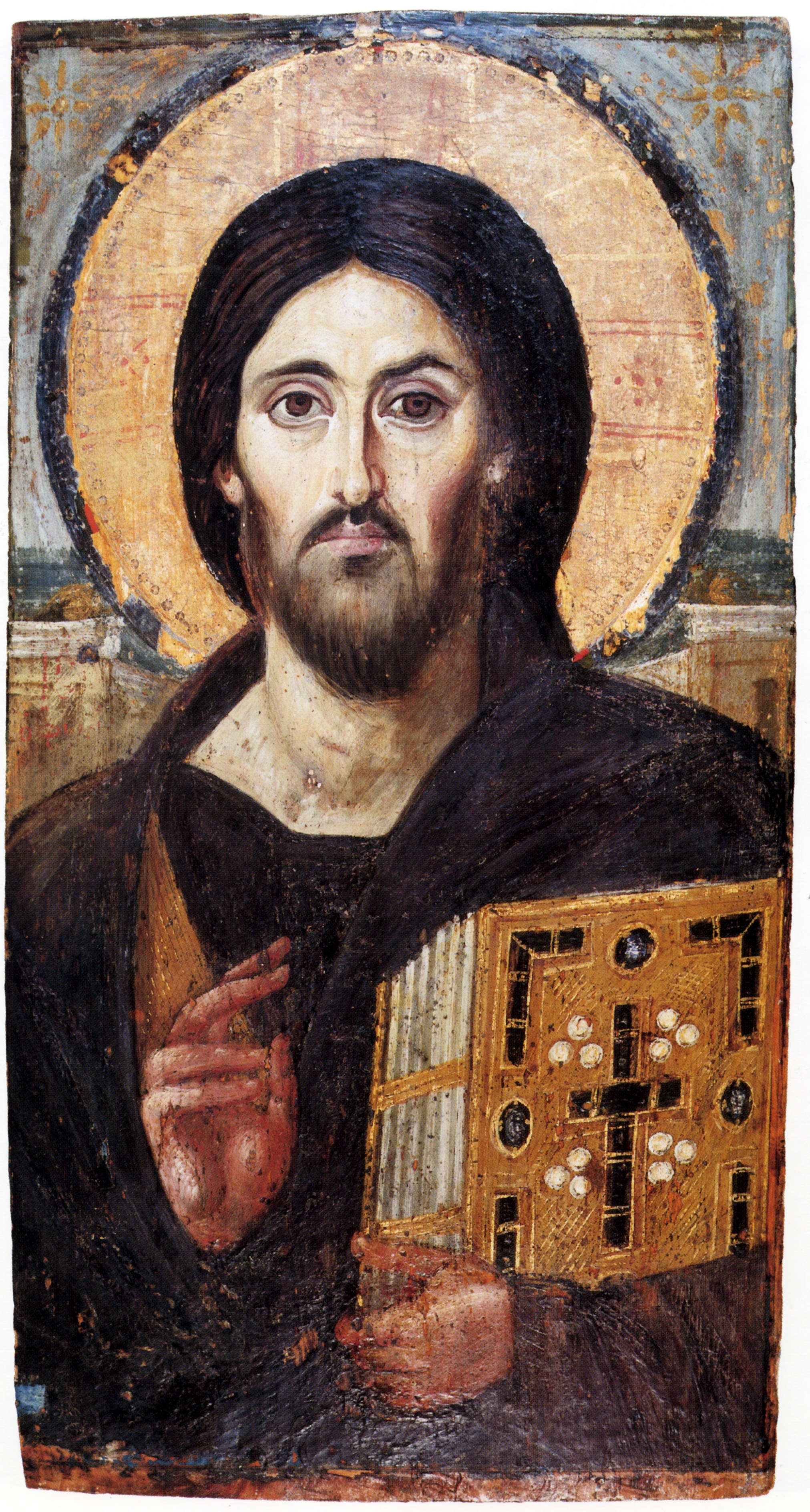 Jesus de Nazaré, O mais antigo painel iconográfico do Cristo Pantocrator, datado do século VI