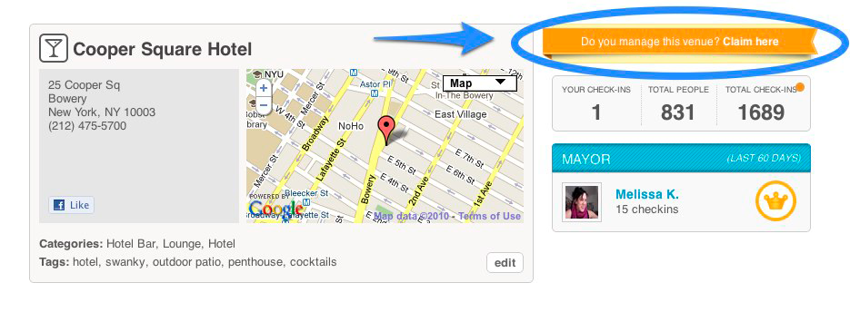 Claim your venue!