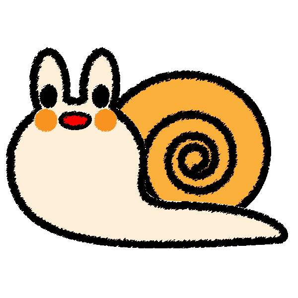 かわいいかたつむりの無料イラスト 商用フリー オイデ43