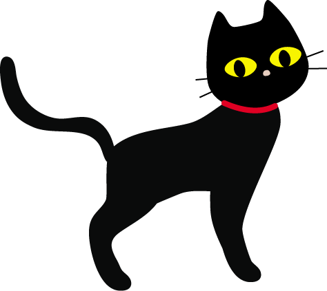 ねこのイラスト ｐｏｐな黒猫 無料イラスト フリー素材