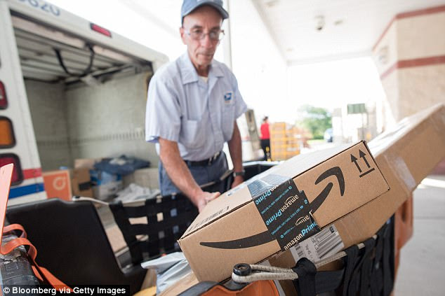 Although the USPS spends 25 per cent of its infrastructure costs dealing with package delivery, a bureaucratic bungle has resulted in the service only figuring in 5.5 per cent – giving shippers like Amazon the equivalent of a $1.46 subsidy on every package shipped