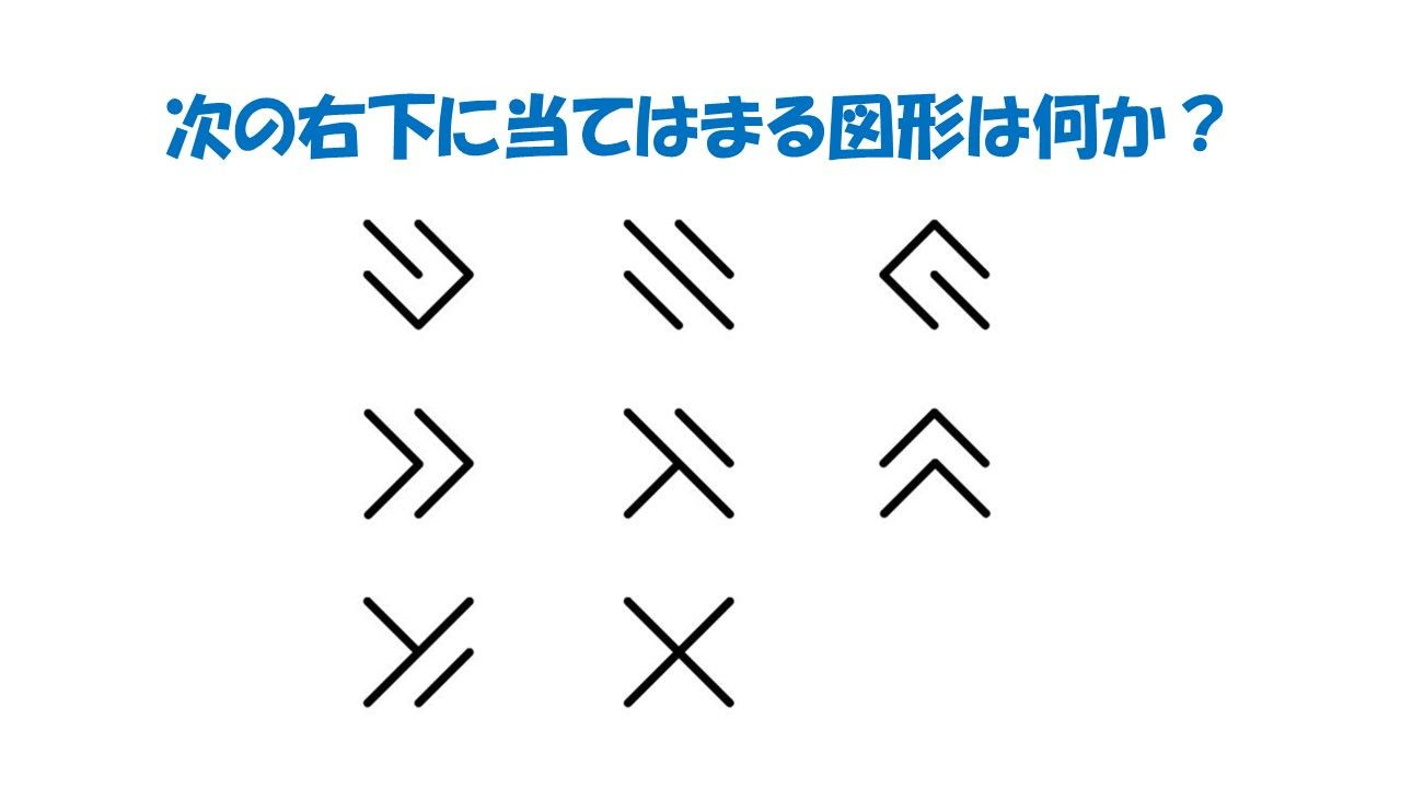 Mensa会員おとうふの毎日iqテスト 第8回iqテスト解答
