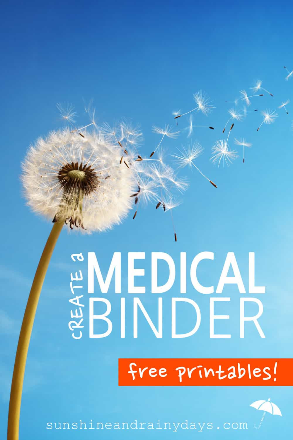 Medical Binder Printables - Sunshine and Rainy Days