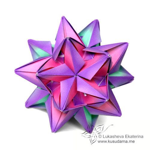 radianta whirl Found on origamimaniacs.blogspot.jp  origami kusudama