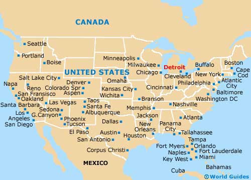 Detroit In Us Map Detroit Maps and Orientation: Detroit, Michigan   MI, USA