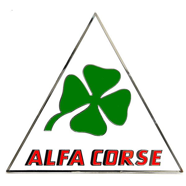 Alfa Romeo Alfa Corse 三角プレートエンブレム イタリア自動車雑貨店 イタリア車のパーツとグッズの公式オンラインショップ