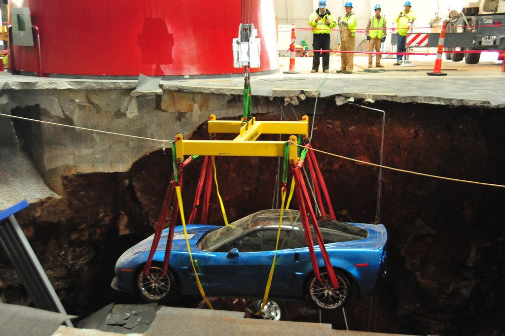 Check Out These Amazing Photos From The Corvette Sinkhole Recovery