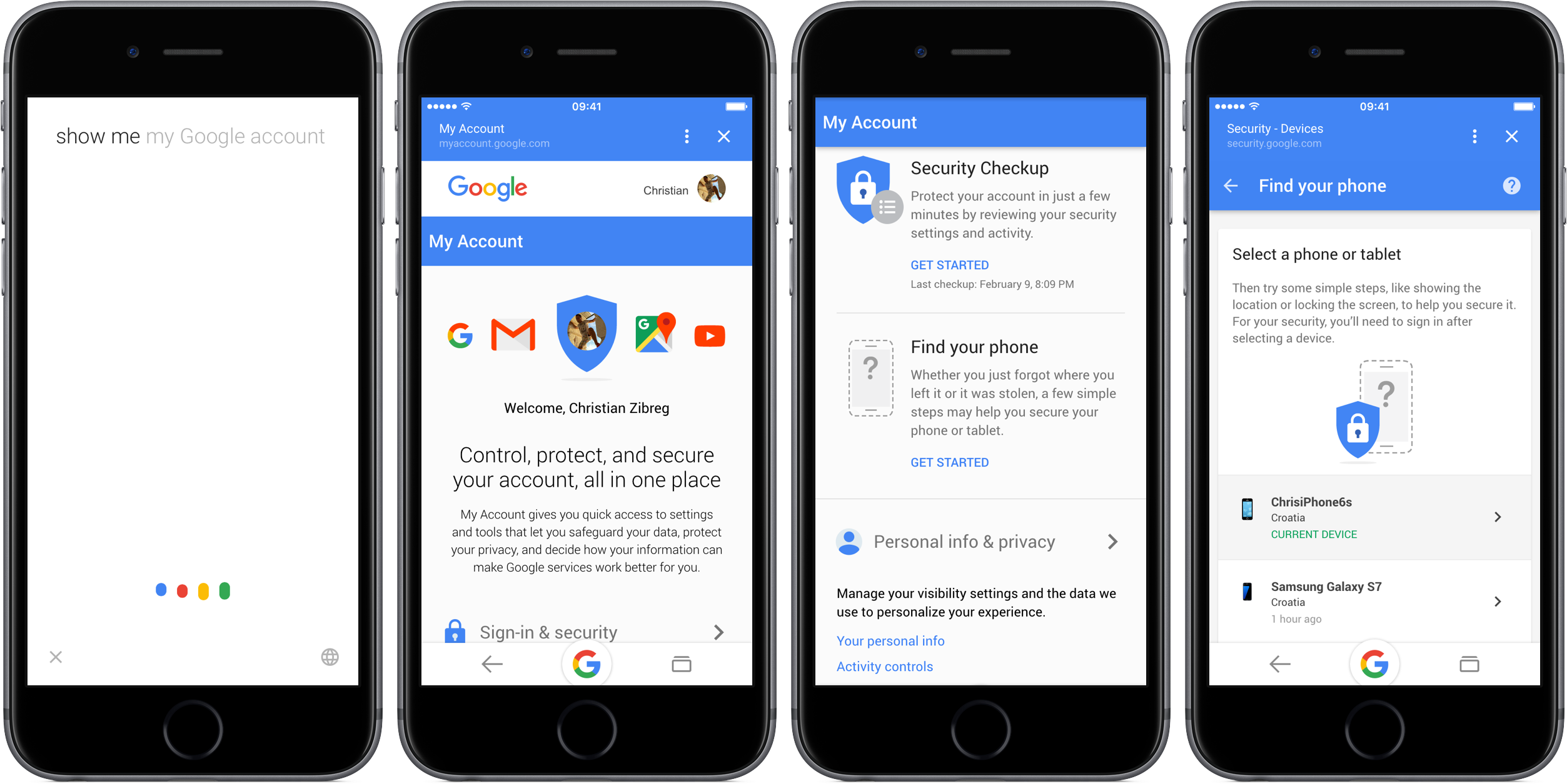 Google's My Account webpage rolls out Find My iPhone-like features