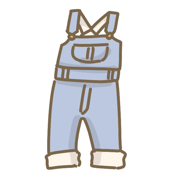 オーバーオールのイラスト かわいいフリー素材が無料のイラストレイン