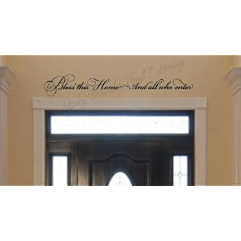 Bless this home and all vinyl wall lettering words sticky art home decor quot...