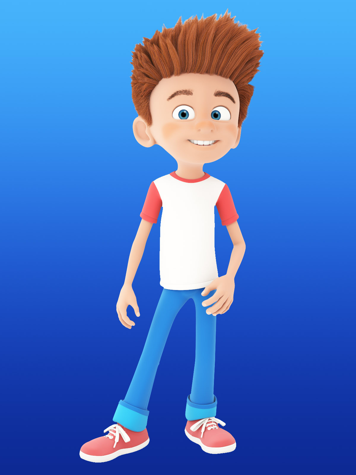 Cartoon Boy - Jonatronix - 3D illustration