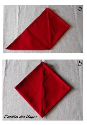 Pliage de serviette  La fleur de Lys  L'atelier des Anges
