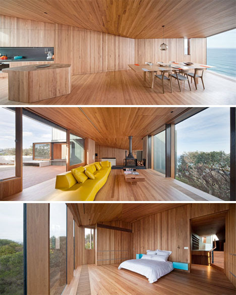 Twisting Wood Lined Beach House 5