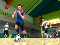 Taking control during an indoor game in FIFA Soccer 11 for Wii Taking control during an indoor game in FIFA Soccer 11 for Wii