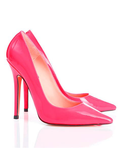 shoes paris patent hot pink pointed toe high heel pump