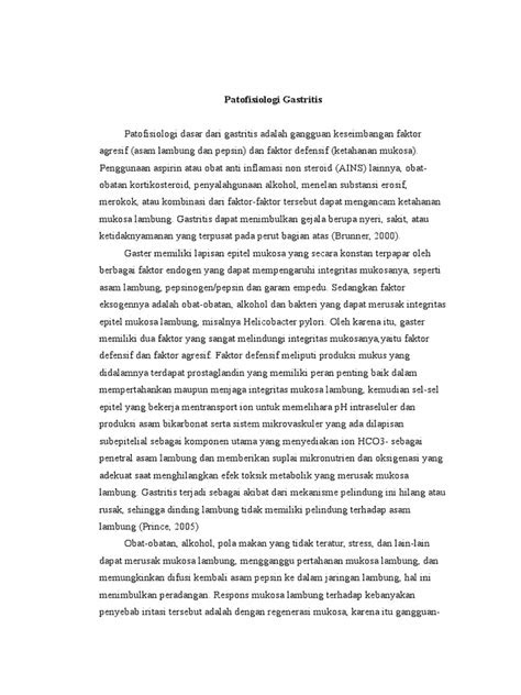 Patofisiologi Gastritis