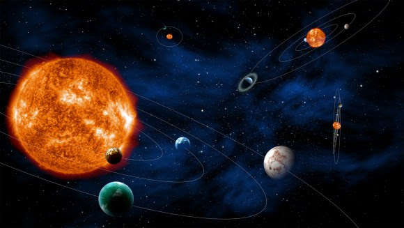 Artist's conception of exoplanet systems that could be observed by PLAnetary Transits and Oscillations of stars (PLATO), a European Space Agency telescope. Credit: ESA - C. Carreau