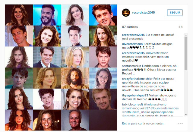 Atriz comenta em foto no Instagram (Foto: TV Foco)