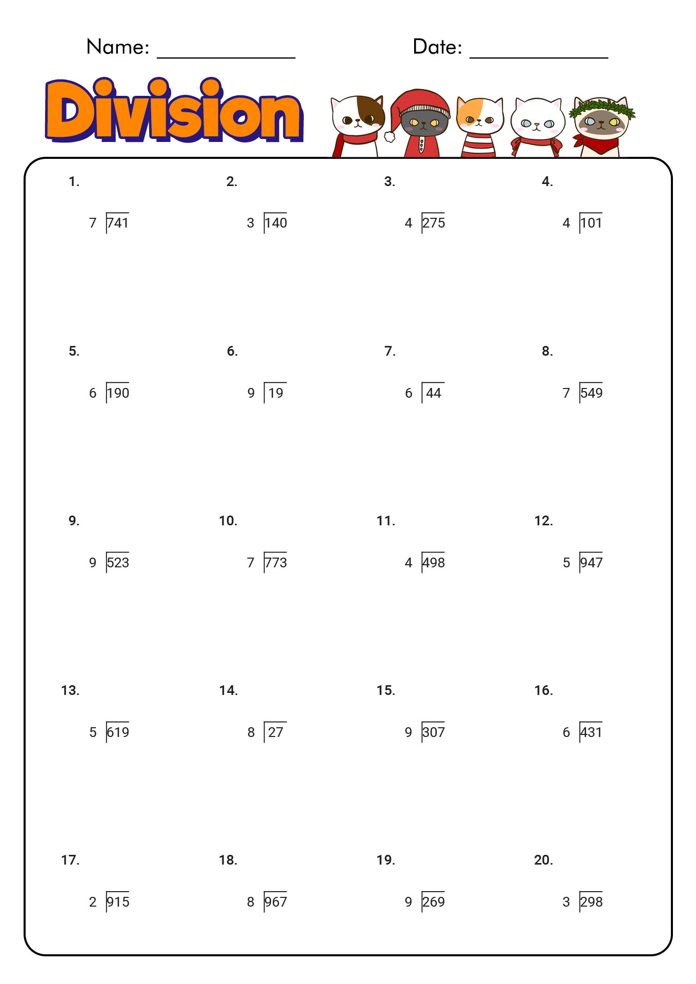 13 best images of long division worksheets 6th grade 6th