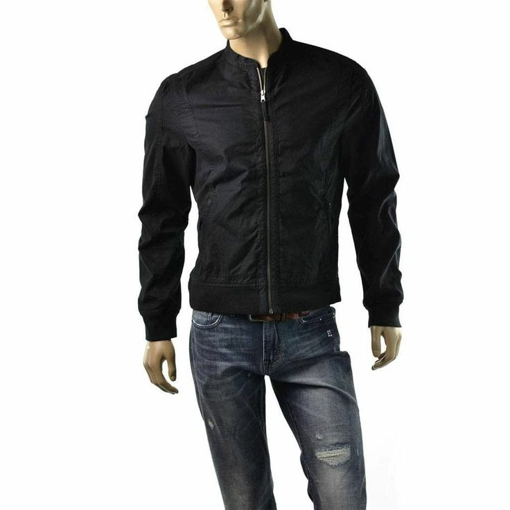 Armani Exchange Jacket Mens A|X Dyed Cotton Twill Lightweight Navy ...