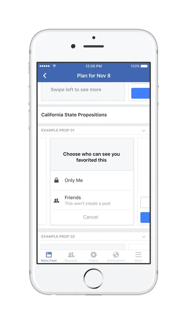 FacebookVotePlannerPropositionsPrivacySettings
