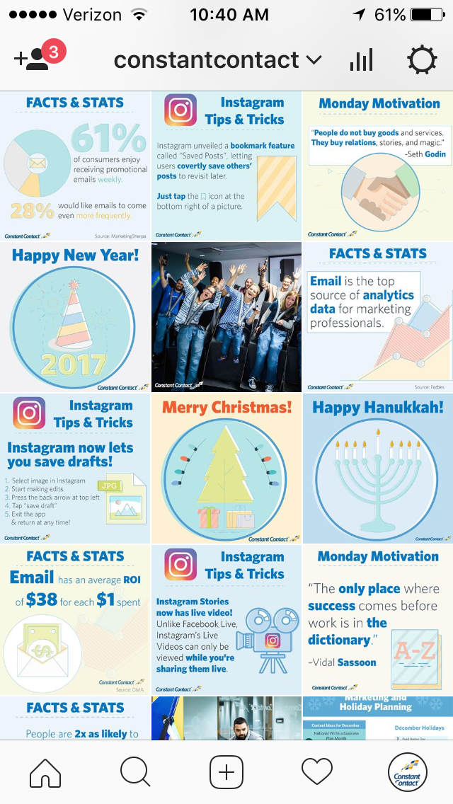 Constant Contact Instagram brand
