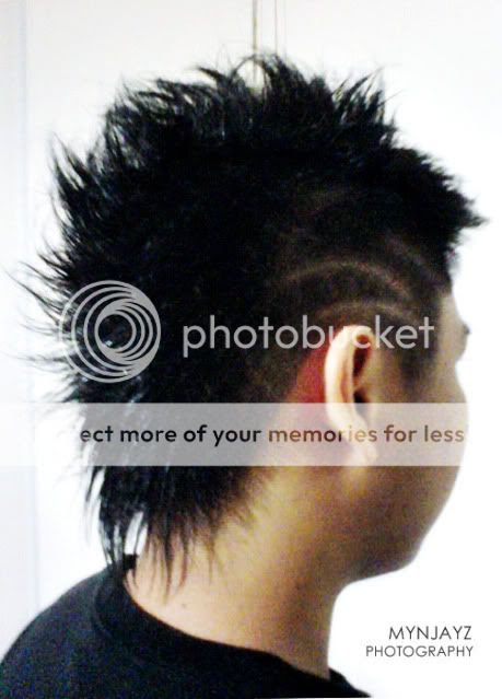 My new hair tattoo / Mohawk style. looks lala or not ? You judge.