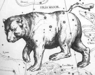 The constellation Ursa Major depicted as the Great Bear