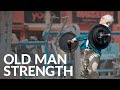 Power Lifting At The Gym In Old Man Costume
