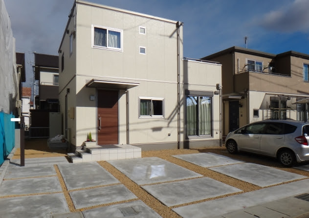 亀山市m様邸 新築外構工事 シンプルプラン オープンエクステリア イーズスペースの三重県津市を中心とした施工事例をご紹介します