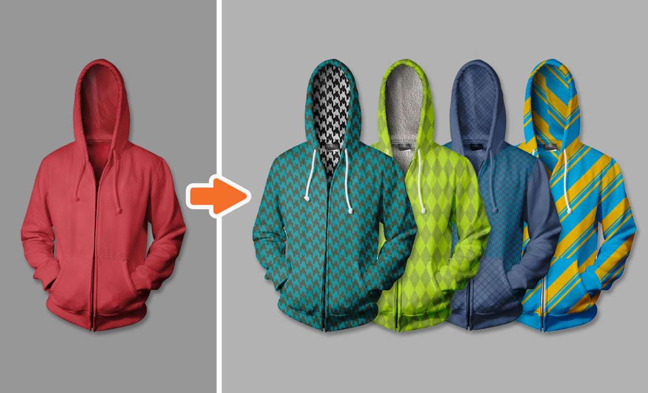 Photoshop Advanced Hoodie Mockup Templates Pack