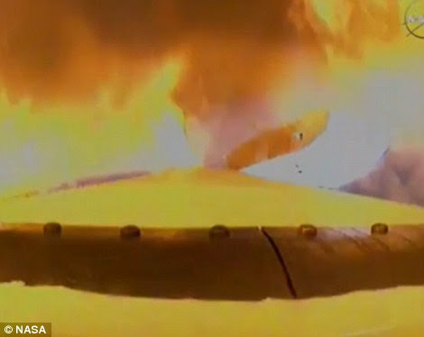 Things soon heated up as Orion made its way high into Earth's atmosphere