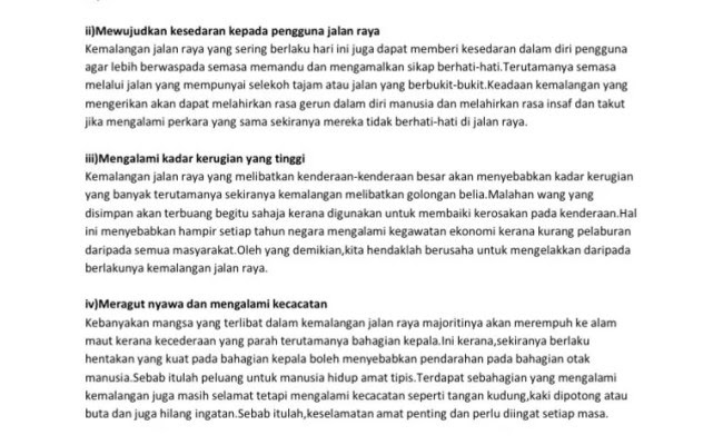 Kemalangan jalan raya yang berlaku telah menyebabkan kecederaan, kematian serta kerosakan kenderaan yang terbabit. Karangan Langkah Langkah Mengurangkan Kemalangan Jalan Raya Otosection