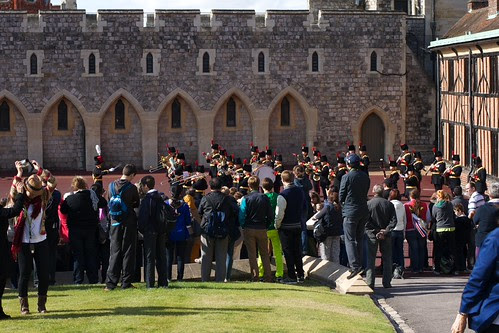 The band during changing of the guard at windsor castle by JenGallardo on Flickr.  Used through creative commons.