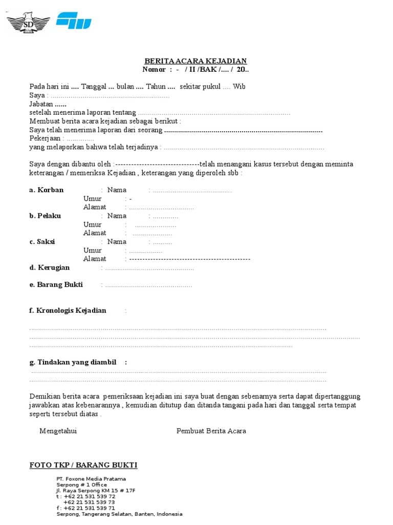 7+ Contoh Berita Acara Serah Terima, Rapat, Kegiatan [LENGKAP]