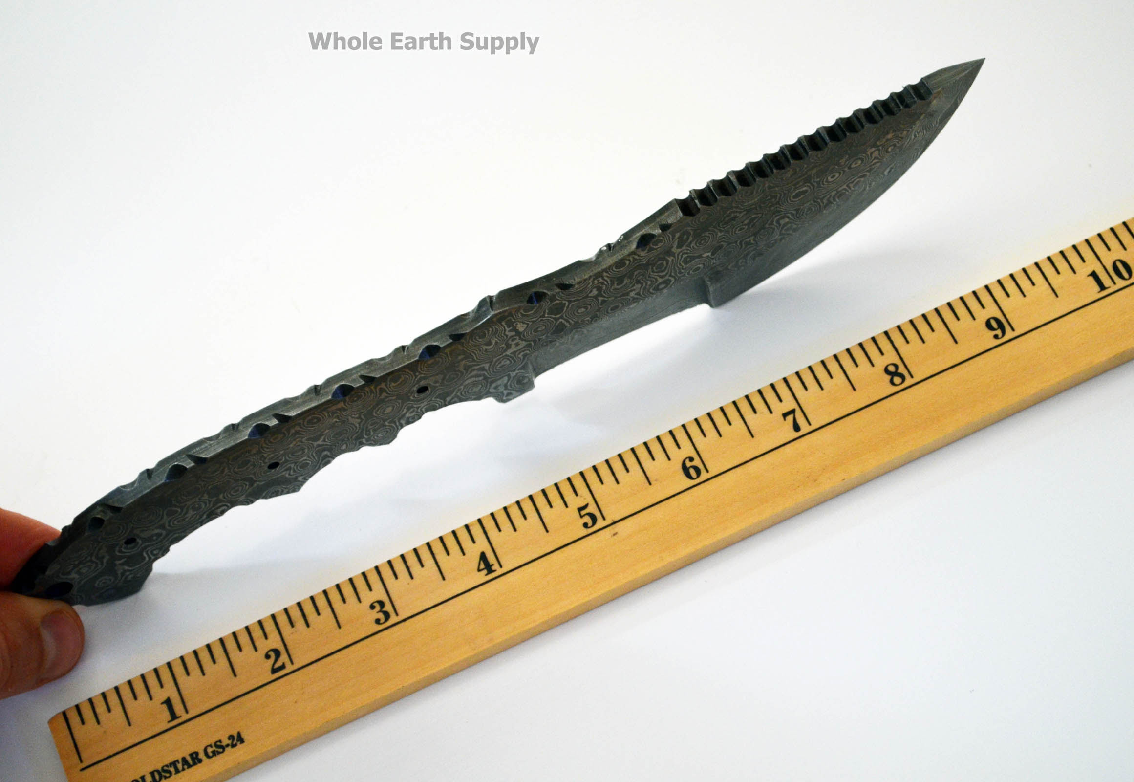 Damascus Blades Com Tracker Raindrop Damascus Large High Carbon Steel Blank Blade Knives Knife Making Blanks