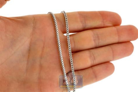 Read honest and unbiased product . Italian 10K White Gold Franco Hollow Link Mens Chain 2 mm