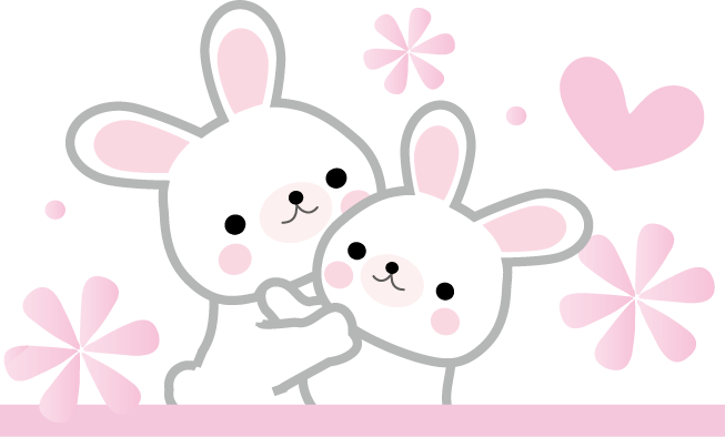 かわいいイラスト 無料イラスト フリー素材 うさぎ２