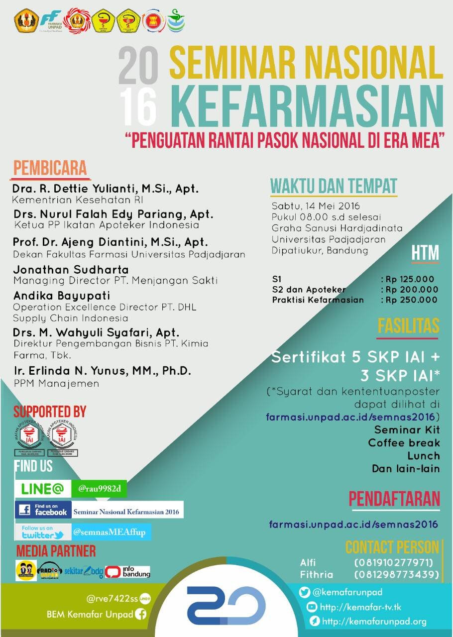 Farmasi Unpad Adakan Seminar Nasional Kefarmasian 2016 Total 8 SKP IAI