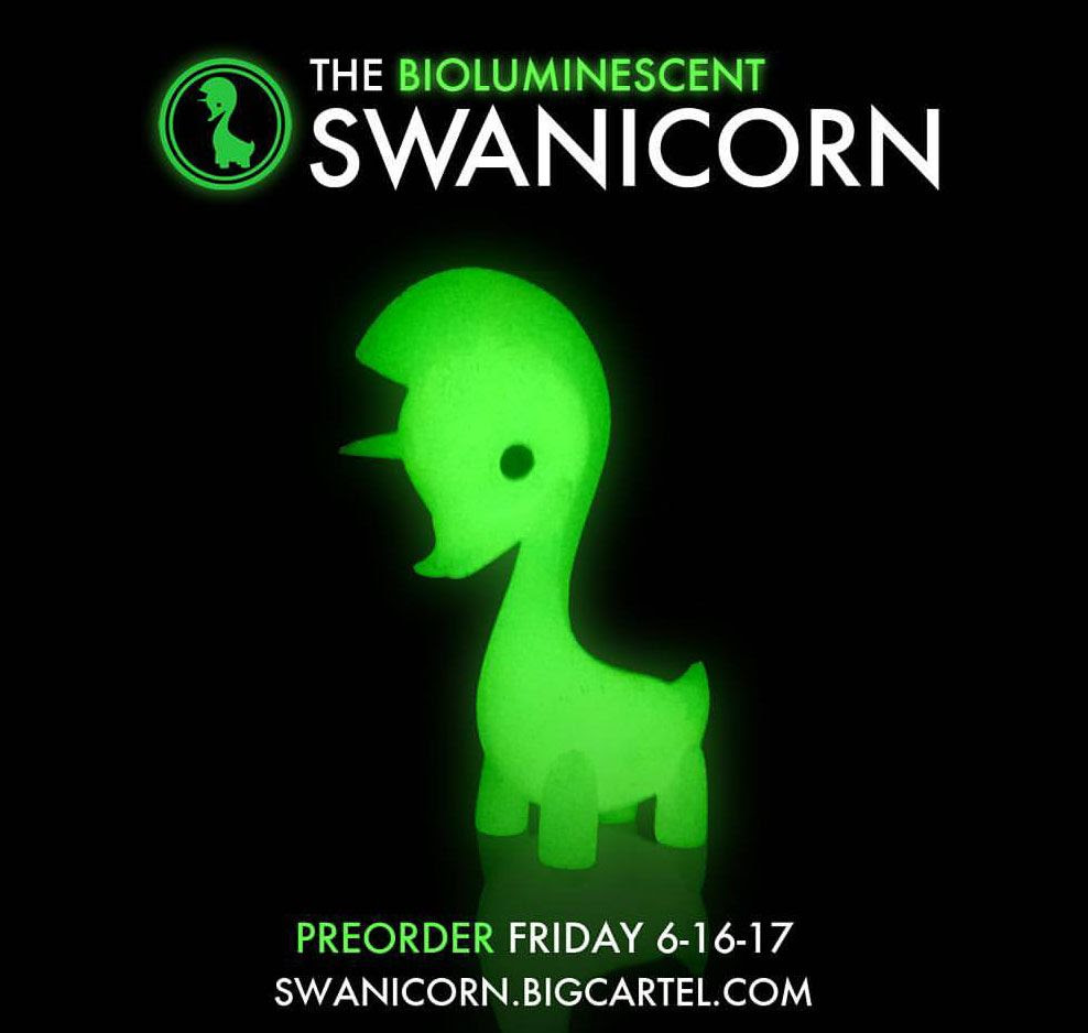 "Bioluminescent" resin Swanicorn's from Daniel Fleres... releasing soon! 