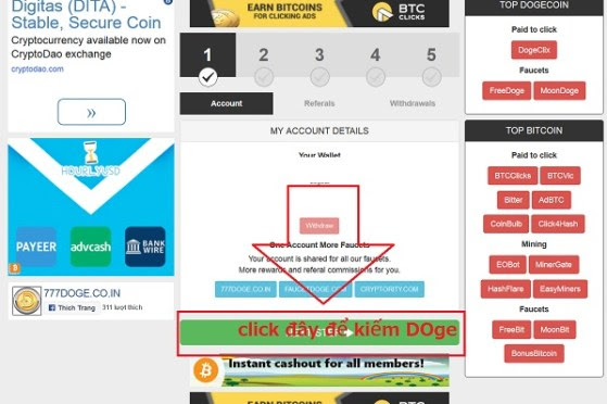 faucetdoge 2 Hướng dẫn cách đào Dogecoin free nhanh nhất