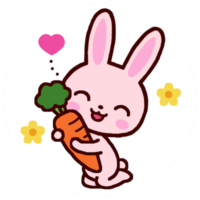 ニンジン大好き ウサギ1 ツイッターアイコン Sns 無料イラスト