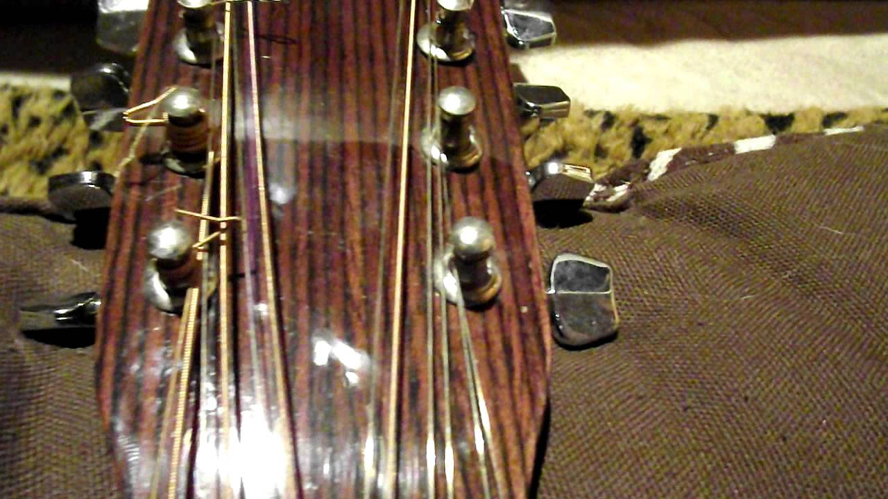 How to string a 12 string guitar. String sequence. YouTube