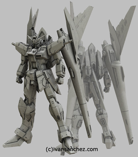 mobile suit gundam seed destiny saviour impulse gundam force sword blast 3d mesh cg sandrum