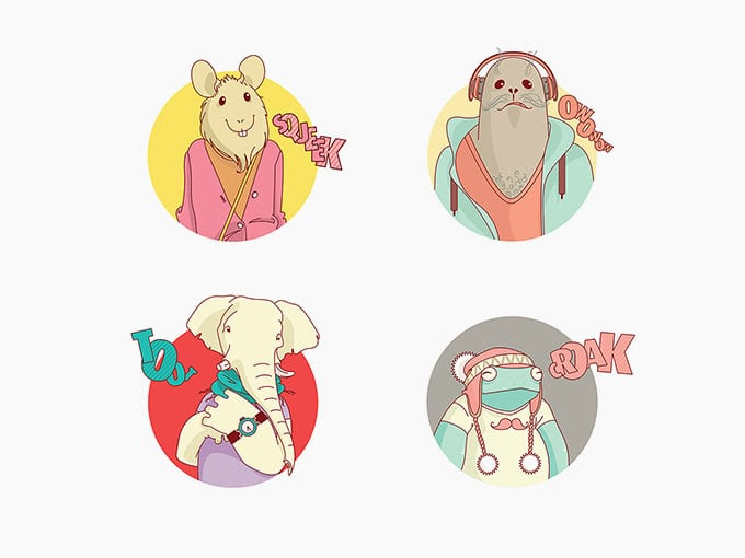 Animal Characters Set