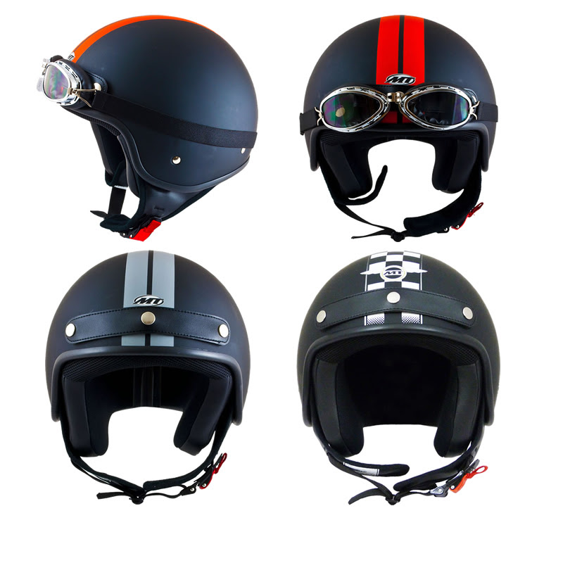 MT Custom Rider Graphic Motorcycle Helmet - Open Face Helmets